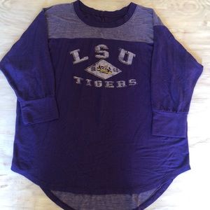 LSU 3/4 length sleeve t-shirt size XL